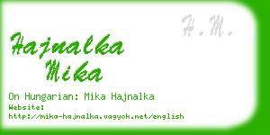 hajnalka mika business card